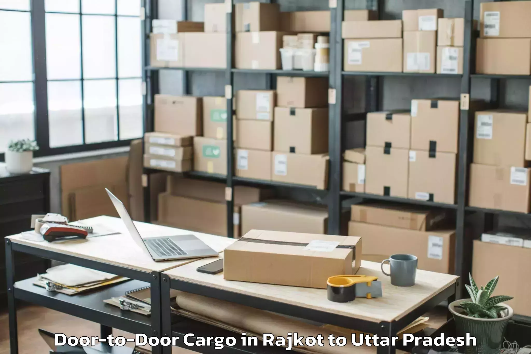 Book Rajkot to Sharda University Greater Noid Door To Door Cargo Online